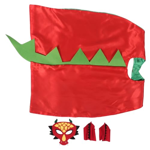 VANZACK Dinosaurier Kostüm für Kapuze Atmungsaktiver Leichter Dino Umhang Cartoon Cosplay Party Cape für Rollenspiele Halloween und Geburtstagsfeiern von VANZACK