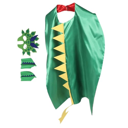 VANZACK Dinosaurier Umhang Kostüm für Atmungsaktiv Weiches Material mit Fantasievolles Rollenspiel Halloween Fasching Party Jungen Mädchen von VANZACK