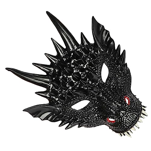 VANZACK Drachenmaske für Halloween Party Realistische Maskerade Kostüm Requisite für Karneval Rollenspiel und Fancy Dress Zubehör Schwarz VANZACK Drachenmaske für Halloween Party Realistische Maskerade Kostüm Requisite für Karneval Rollenspiel und Fancy Dress Zubehör Schwarz von VANZACK