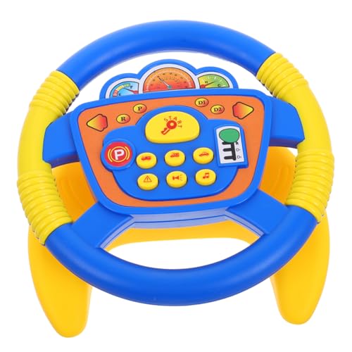 VANZACK Drehbares Kinderlenkrad mit Licht und Musik Realistische Fahrzeugsimulation zur Motorischen Interaktives Auto Lenkrad für Junge Mädchen und Kleinkinder Geeignet für von VANZACK