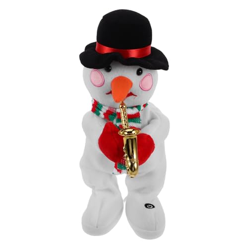 VANZACK Elektrische Plüsch Schneemann Tanzend Und Singend Weihnachts Für Festliche Deko Für Weihnachten Batteriebetriebene Schneemannfigur Ohne Batterien von VANZACK