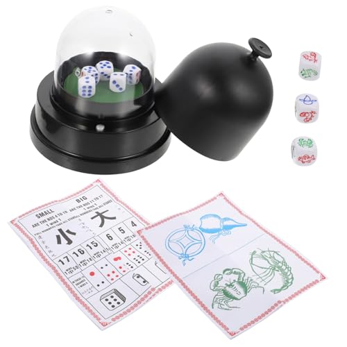 VANZACK Elektrischer Professioneller Würfelbecher mit Transparentem Deckel Kompakt und Leicht Automatischer Würfelhalter für Ktv Party und Reisen Langlebig und Sicher Anwendung von VANZACK