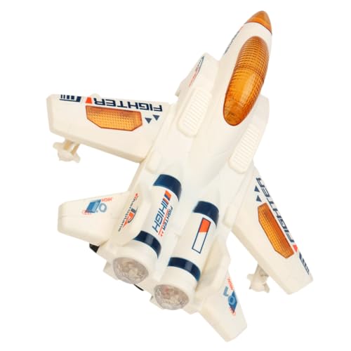 VANZACK Simulation Airplane Spielzeug Mit Musik Und Lichtern Elektrische Drehkampfflugzeuge Für Junge Mädchen Lernspielzeug Für Kleinkinder Ohne Batterien von VANZACK