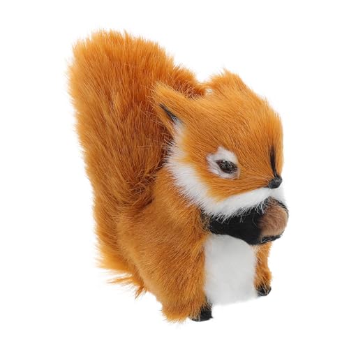 VANZACK Entzückende Pelzige Eichhörnchen -plüschdekoration Kleiner Eichhörnchen -Ornament Realistische Tiermodell Süßes Simulations -eichhörnchen Ornament von VANZACK