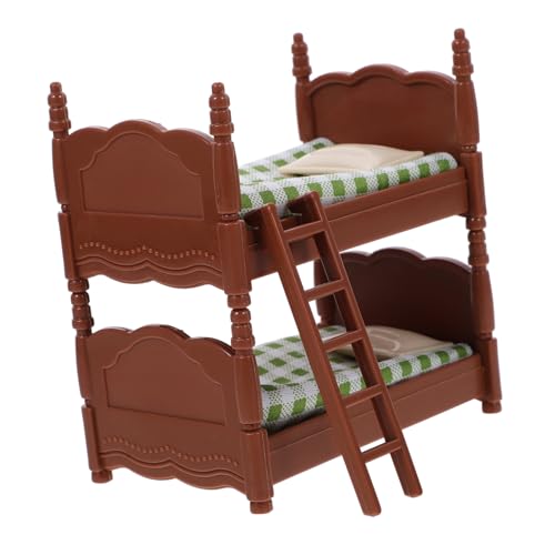 VANZACK Etagenbett Modell Für Puppenhaus Tragbares Plastik Puppenhausmöbel Mini Schlafzimmer Einrichtung Für Puppen Und Miniaturspielzeug von VANZACK