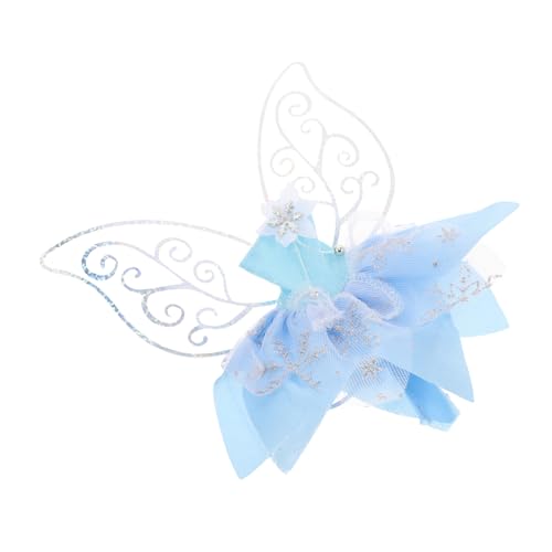 VANZACK Feenkleid Für Babypuppen Mit Schmetterlingsflügeln Glitzerndes Kostüm Für Zubehör Für Puppen Geburtstagsfeiern Und Halloween Blau von VANZACK