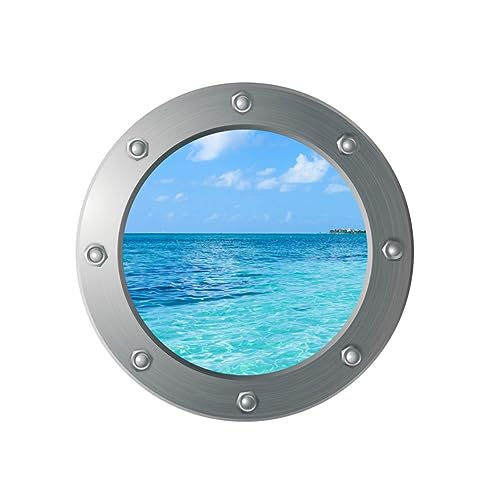 VANZACK Fenster Wandsticker mit Strandmeer Design Kreative Dekoration für Kinderzimmer für Neugeborene und Junge Mädchen Kinderfreundliche Wandaufkleber für Zuhause von VANZACK