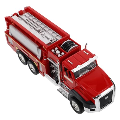 VANZACK Feuerwehrauto Jahre Metallbau Feuerwehrfahrzeug Modell mit Realistischen Details Robust für Fantasievolles Rollenspiel Jungen und Mädchen von VANZACK