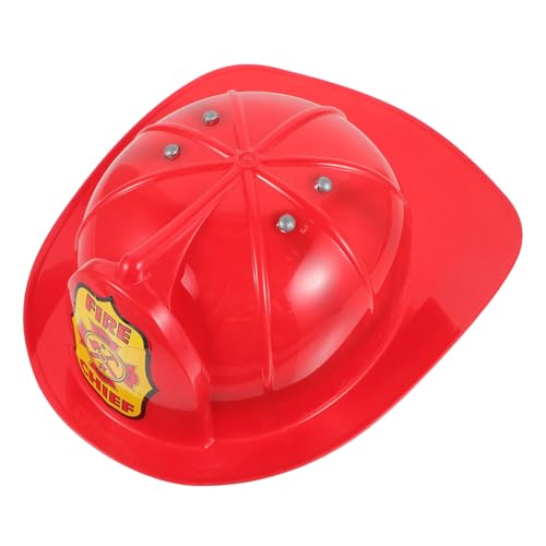 VANZACK Feuerwehrhelm Cosplay Hut Für Jungen Und Feuerwehrmann Kostüm Zubehör Kunststoff Feuerwehrmütze Für Rollenspiele Und Kinderfeiern von VANZACK