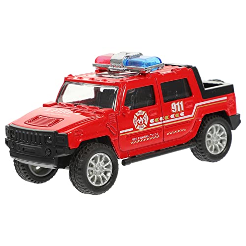 VANZACK Abs-Legierung Feuerwehrauto Spielzeug Pull Back Auto Für Jungen Und Mädchen Simulierte Trägheit Feuerwehrauto Spielzeug von VANZACK