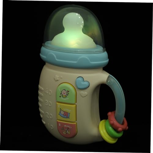 VANZACK Flasche Mit Musik Und Licht Schüttelnde Glocke Für Neugeborene Bilingualer Lernspaß Für Fördert Füttern Frühkindliche Entwicklung Sanftem Rosaton von VANZACK