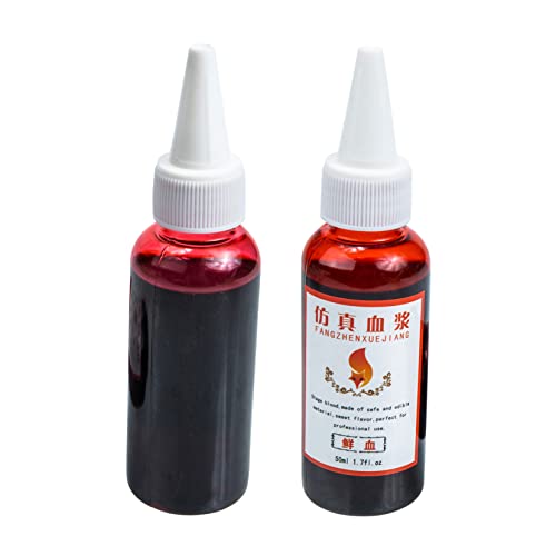 VANZACK Flaschen Essbares Kunstblut Für Halloween Cosplay Blutige Make Up Flasche Blutiges Werkzeug Für Make Up Pro Flasche Gruselige von VANZACK