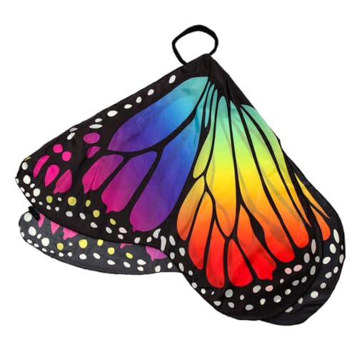 VANZACK Fluoreszierender Regenbogen Schmetterlingsflügel Umhang Damen Cosplay Kostüm Vielseitig für Tanz Festival Bühne Party VANZACK Fluoreszierender Regenbogen Schmetterlingsflügel Umhang Damen Cosplay Kostüm Vielseitig für Tanz Festival Bühne Party von VANZACK