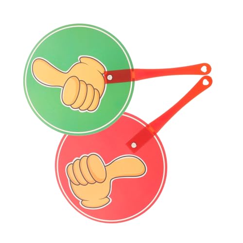 VANZACK Frühpädagogische Handzeichen Paddel aus Karton Daumen und Runter Interaktive Klassenzimmer Handsignale für Schüler Vielseitig für Teamaktivitäten und Unterrichtsbewertungen von VANZACK