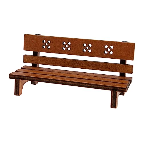 VANZACK Gartenbank Aus Vintage Deko Für Puppenhaus Und Mikro Landschaft Für Kreative Tischdekoration Und Gartenaccessoires Miniaturparkbank von VANZACK