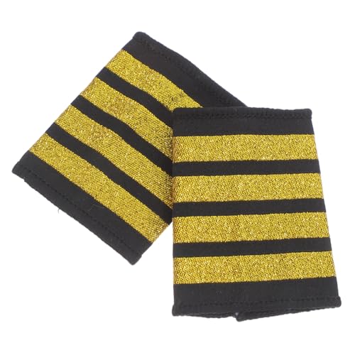 VANZACK Goldene Pilot Schulterklappen Streifen Epaulette Sichere Spiel Uniform Zubehör für Kostüm Bühnenauftritte Fasching und Party Verkleidung VANZACK Goldene Pilot Schulterklappen Streifen Epaulette Sichere Spiel Uniform Zubehör für Kostüm Bühnenauftritte Fasching und Party Verkleidung von VANZACK