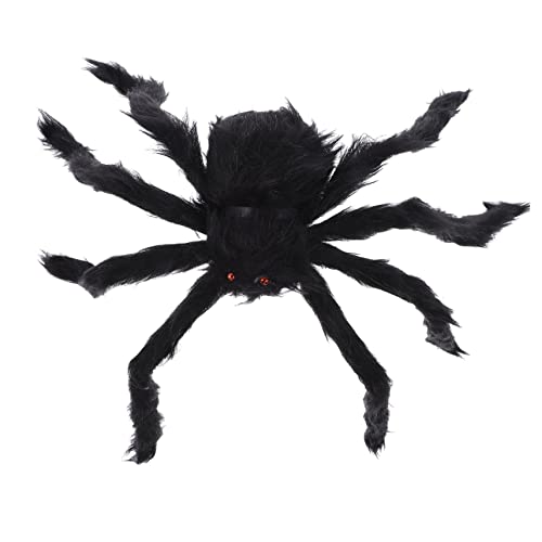 VANZACK Große Gefälschte Haarige Spinne Zur Halloween Dekoration Realistische Spinnenverzierungen Für Geisterhaus Und Partys Schwarze Plüschspinne Für Gruselige von VANZACK