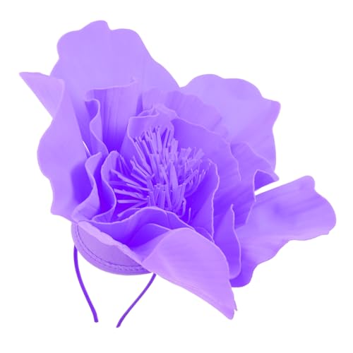 VANZACK Großer Eva-blumen Fascinator Haarreif Leichtes Langlebiges Cocktail-hut Kopfstück für Hochzeit Halloween Weihnachtsfeier und Brautparty von VANZACK