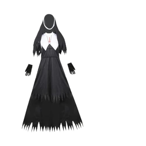 VANZACK Gruseliges Halloween Zombie Nonnenkostüm Damen Party Uniform für Fasching Karneval Verkleidung Erwachsene Horror Halloween Dekoration VANZACK Gruseliges Halloween Zombie Nonnenkostüm Damen Party Uniform für Fasching Karneval Verkleidung Erwachsene Horror Halloween Dekoration von VANZACK