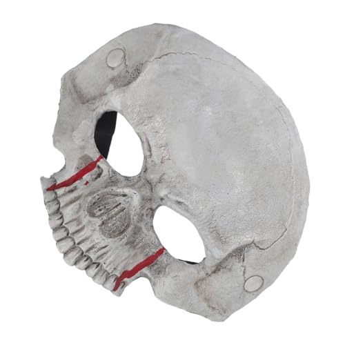 VANZACK Halbmaske Halloween Skull Mask aus Leichtem Schaumstoff Atmungsaktives Design mit Realistischen Skelettdetails Komfortabel für Erwachsene für Party Cosplay und von VANZACK