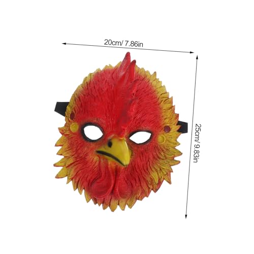 VANZACK Halloween Cosplay Hahnenmaske aus Leichtem PU Bequeme Tierkopf Maske für Kostüm und Tanzpartys Vielseitige Requisite für Halloween Karneval Maskerade und Gruselige Verkleidungen VANZACK Halloween Cosplay Hahnenmaske aus Leichtem PU Bequeme Tierkopf Maske für Kostüm und Tanzpartys Vielseitige Requisite für Halloween Karneval Maskerade und Gruselige Verkleidungen von VANZACK