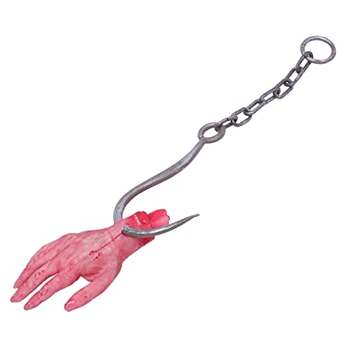 VANZACK Halloween Deko Hängende Abgetrennte Hand Gruselige Horror Requisite Für Halloween Partys Spukhaus Dekoration Realistische Handpuppe Für Grusel Events von VANZACK