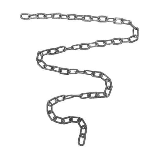 VANZACK Halloween Deko Kette Schwarz Silber Kunststoff Realistische Gefängnis Attrappe für Halloween Party Cosplay Accessoire Langlebig und Sicher Gruselige Dekoration für Innen und Außen von VANZACK