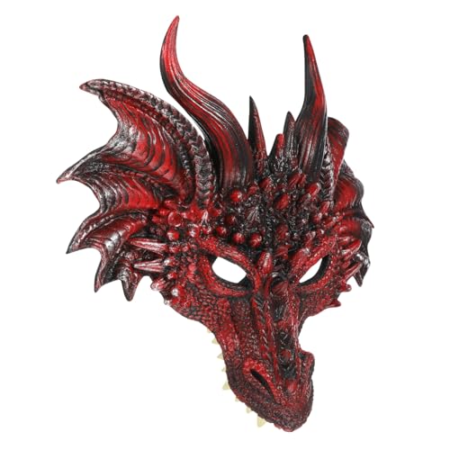 VANZACK Halloween Drachenmaske Cosplay Halbmaske für Erwachsene Geeignet für Halloween Partys Karneval und Maskeraden Hautfreundlichem PU Material Langlebig und Wiederverwendbar VANZACK Halloween Drachenmaske Cosplay Halbmaske für Erwachsene Geeignet für Halloween Partys Karneval und Maskeraden Hautfreundlichem PU Material Langlebig und Wiederverwendbar von VANZACK