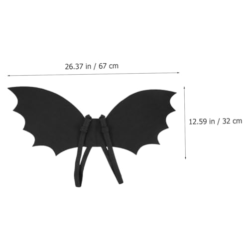 VANZACK Halloween Fledermausflügel Eva Cosplay Prop mit Trägern Schwarzes Halloween Kostüm Zubehör für Mädchen Jungen Party Verkleidung Jahre VANZACK Halloween Fledermausflügel Eva Cosplay Prop mit Trägern Schwarzes Halloween Kostüm Zubehör für Mädchen Jungen Party Verkleidung Jahre von VANZACK