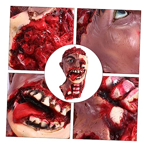 VANZACK Halloween Gruseliges Kopfprop Mit Horrorfunktion Täuschend Echtes Fake Kopf Für Spukhaus Und Halloween Feiern Für Innen Und Außendekoration von VANZACK