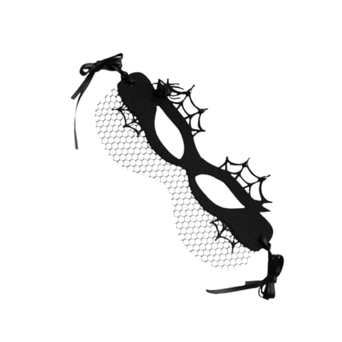 VANZACK Halloween Halbgesichtsmaske für Frauen Spinnen Design Filz und Mesh Material Langlebig und Atmungsaktiv für Halloween Party Maskenball Karneval Cosplay und Bühnenauftritte VANZACK Halloween Halbgesichtsmaske für Frauen Spinnen Design Filz und Mesh Material Langlebig und Atmungsaktiv für Halloween Party Maskenball Karneval Cosplay und Bühnenauftritte von VANZACK