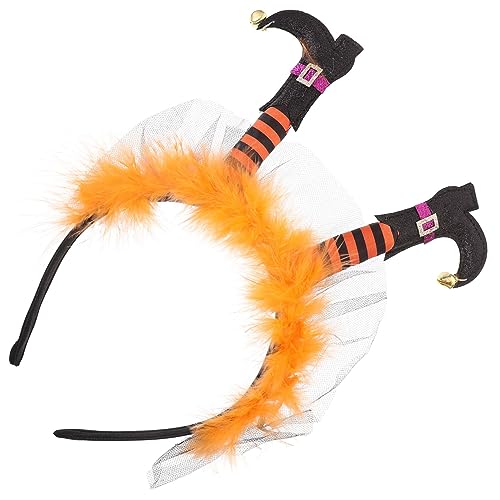 VANZACK Halloween Hexen Fuß Haarreif Orange Stylischer Halloween Haarreif für Damen Cosplay Kostüm Party Zubehör für Frauen und Mädchen VANZACK Halloween Hexen Fuß Haarreif Orange Stylischer Halloween Haarreif für Damen Cosplay Kostüm Party Zubehör für Frauen und Mädchen von VANZACK
