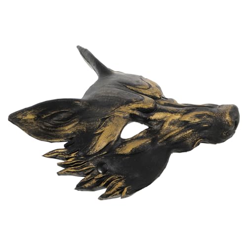 VANZACK Halloween Kreative Tiermaske Halbe Gesichtsmaske Für Partys Fuchsmaske Mit Goldakzenten Für Karneval Und Cosplay Unisex Kostümzubehör von VANZACK
