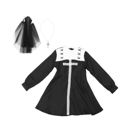 VANZACK Halloween Nonnenkostüm für Erwachsene Komplettset mit Kleid Schleier und Kreuzanhänger für Gruselige Partys und Aufführungen Xl VANZACK Halloween Nonnenkostüm für Erwachsene Komplettset mit Kleid Schleier und Kreuzanhänger für Gruselige Partys und Aufführungen Xl von VANZACK