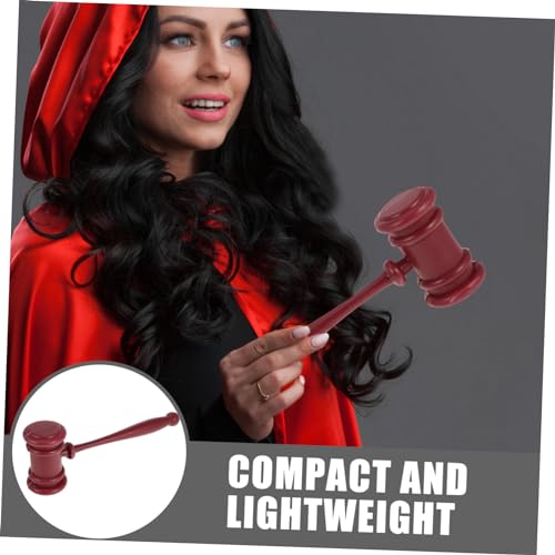 VANZACK Halloween Richterhammer Kostüm Requisit Leichter Gerichtssaal Hammer für Erwachsenenspiel Originelles Accessoire für Richter und Juristenmottoparty für Theater und Halloween von VANZACK