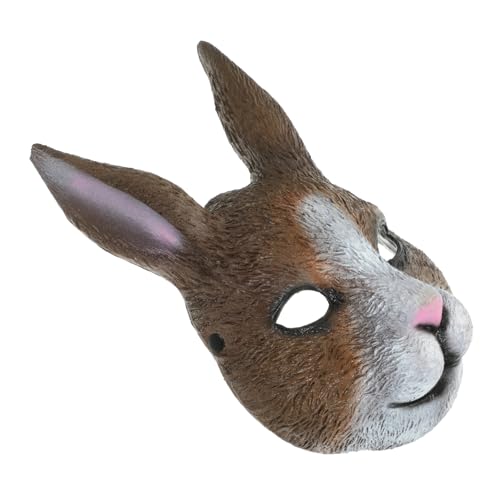VANZACK Halloween Tiermaske für Erwachsene Lustige Hasenmaske PU für Kostümpartys Cosplay und Gruseldekoration Leichte und Bequeme Halloween Maske für Schaurige von VANZACK