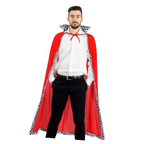 VANZACK Halloween Umhang Königscape Cosplay Erwachsene Rot Glänzend Weiches Material Warmer Party Umhang für Halloween Kostüm Auffällige Performance Cloak VANZACK Halloween Umhang Königscape Cosplay Erwachsene Rot Glänzend Weiches Material Warmer Party Umhang für Halloween Kostüm Auffällige Performance Cloak von VANZACK