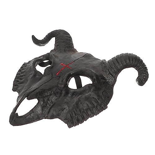 VANZACK Halloween Ziegenmaske aus Flexiblem Leichtem PU Schwarze Tiergesichtsmaske für Gruselige Fest und Karnevalspartys Hautfreundlich und Umweltfreundlich Geeignet für Erwachsene und von VANZACK