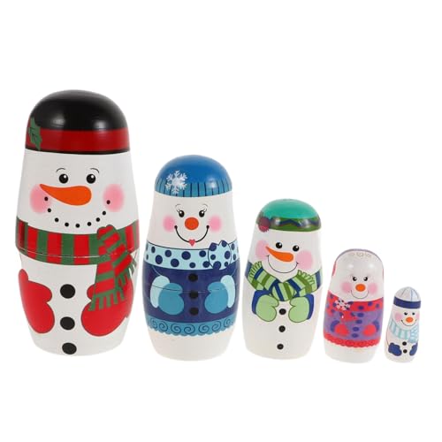 VANZACK Handgefertigte Schneemann Nesting Puppen Aus Holz Schichten Süße Holz Stapelpuppen Für Weihnachts Und Winterdekoration Schneemann VANZACK Handgefertigte Schneemann Nesting Puppen Aus Holz Schichten Süße Holz Stapelpuppen Für Weihnachts Und Winterdekoration Schneemann von VANZACK