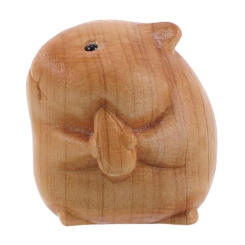 VANZACK Handgeschnitzte Hamster Figur Aus Holz Exquisite Tier Skulptur Für Schreibtischdekoration Holzkunstwerk Hamster Statue Geschenkidee Für Hamsterliebhaber VANZACK Handgeschnitzte Hamster Figur Aus Holz Exquisite Tier Skulptur Für Schreibtischdekoration Holzkunstwerk Hamster Statue Geschenkidee Für Hamsterliebhaber von VANZACK