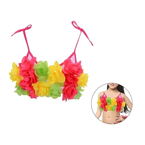 VANZACK Hawaii Blumengras Tanz Kostüm Für Dreifarbige Blüten Performance Für Tanzaufführungen Hawaii Partys von VANZACK