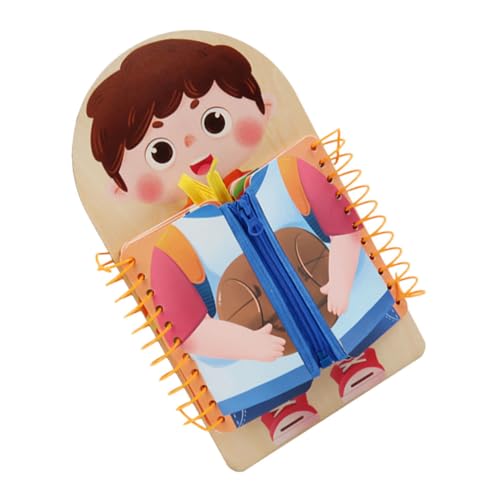 VANZACK Holz Busy Board für Kleinkinder Montessori Mehrschichtiges Motorikspielzeug Lernspielzeug zur Feinmotorik Interaktives Aktivitätsspielzeug Robust und Langlebig als Reisespielzeug von VANZACK