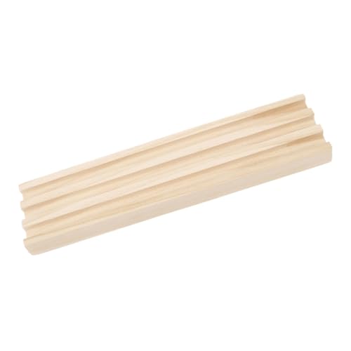 VANZACK Holz Domino Halter mit Rutschfestem Boden Stabiles Domino Rack für Spielsteine und Karten Natürliche Pinienholz Ablage Praktische Aufbewahrung und Spielzubehör von VANZACK