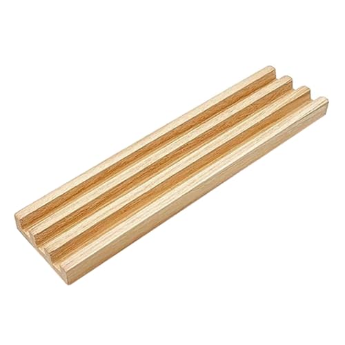 VANZACK Holz Domino Halter mit Rutschfestem Sockel Mehrfachsteckplätze für Domino Steine Langlebiges Spielzubehör Schräg Geneigtes Design für Bessere Sicht für Familien und Freundespiele von VANZACK