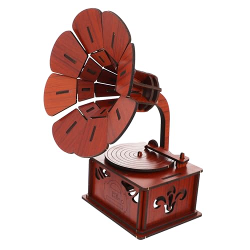 VANZACK Holz Grammophon Puzzle DIY Montagemodell Kreatives Lernspielzeug für Pädagogisches zu Weihnachten und Geburtstag von VANZACK