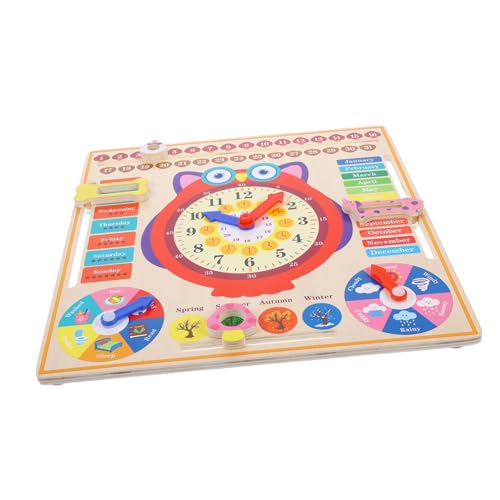 VANZACK Holz Lernuhr Für Zeituhr Mit Kalenderfunktion Mathe Lehrspielzeug Jahreszeiten Erkennung Pädagogisches Für Jungen VANZACK Holz Lernuhr Für Zeituhr Mit Kalenderfunktion Mathe Lehrspielzeug Jahreszeiten Erkennung Pädagogisches Für Jungen von VANZACK