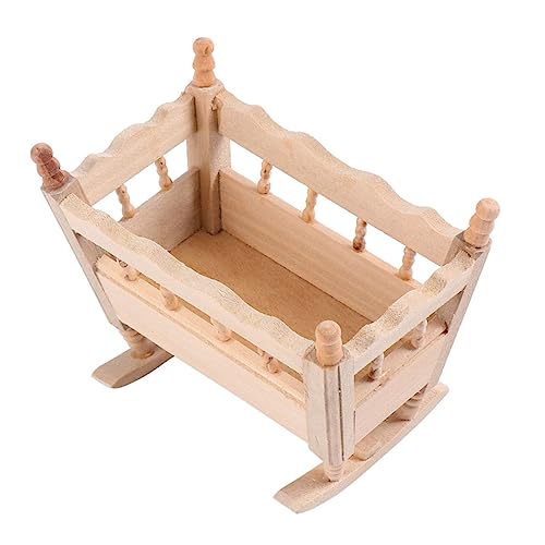 VANZACK Holz Modell Handgefertigte Simulation Krippe Für Puppenhaus Einrichtung Im Natürlichen Holzfarbton Ergänzung Für Miniaturmöbel Deko VANZACK Holz Modell Handgefertigte Simulation Krippe Für Puppenhaus Einrichtung Im Natürlichen Holzfarbton Ergänzung Für Miniaturmöbel Deko von VANZACK