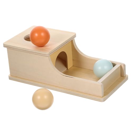 VANZACK Holz Münzbox Für Pädagogisches Lernspielzeug Motorik Und Hand Augen Koordination Für Kleinkinder Kindgerechtes Design Sanften Farben von VANZACK