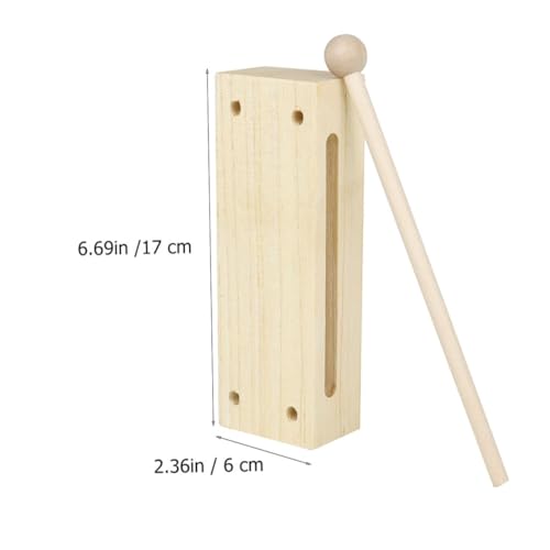 VANZACK Holz Schlaginstrument für Percussion Schlägel Robustes Musikinstrument aus Holz Fördert Motorik und Rhythmusgefühl für Jungen und Mädchen von VANZACK