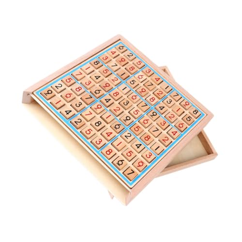 VANZACK Holz Sudoku Spielset Lernspielzeug für Pädagogisches Denkspiel Logik Hand Auge koordination und Gehirnentwicklung Leicht und Tragbar Natürliches Holzmaterial von VANZACK